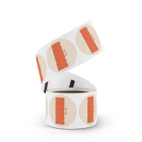 Be The Change Round Sticker Label Rolls - Image 11