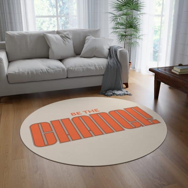 Be the Change Round Rug - Image 4