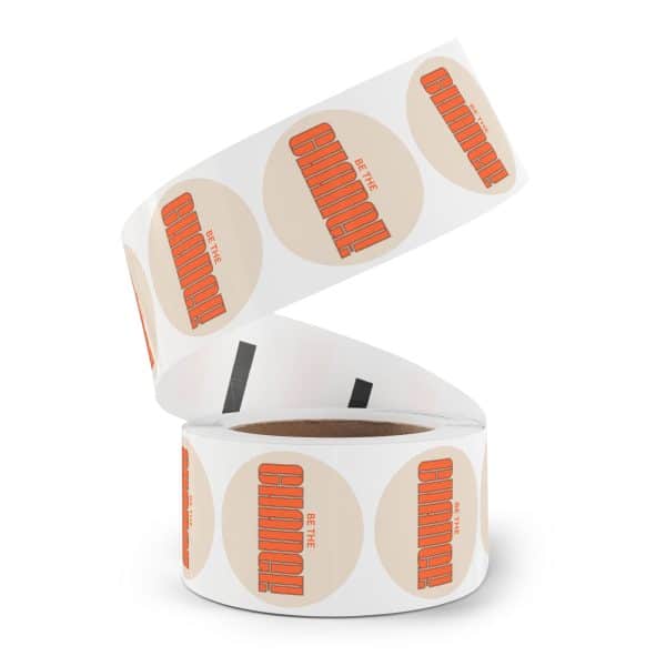 Be The Change Round Sticker Label Rolls - Image 23