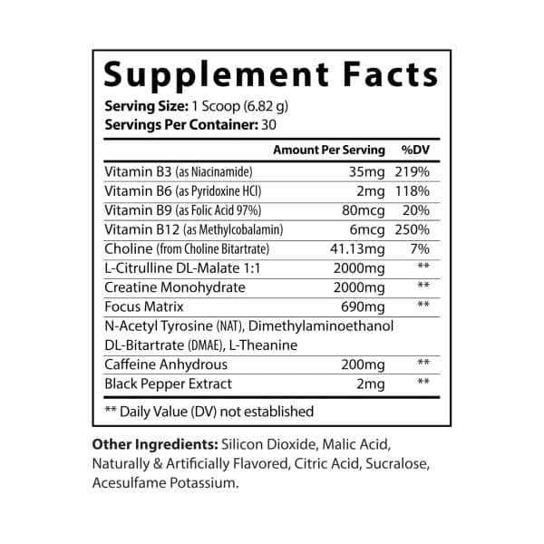 Be The Change Pre-Workout Supplement, Fruit Punch (204g, 7.1oz) - Image 5
