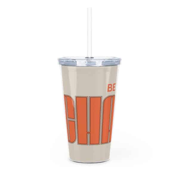 Be The Change Plastic Tumbler with Straw - Image 2
