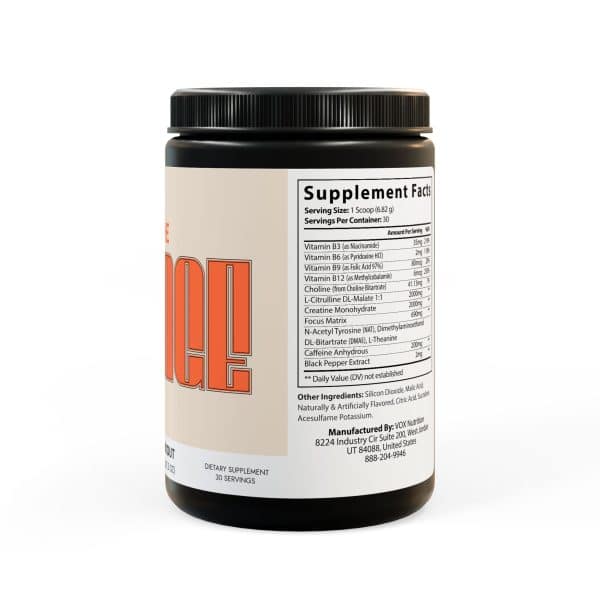 Be The Change Pre-Workout Supplement, Fruit Punch (204g, 7.1oz) - Image 3