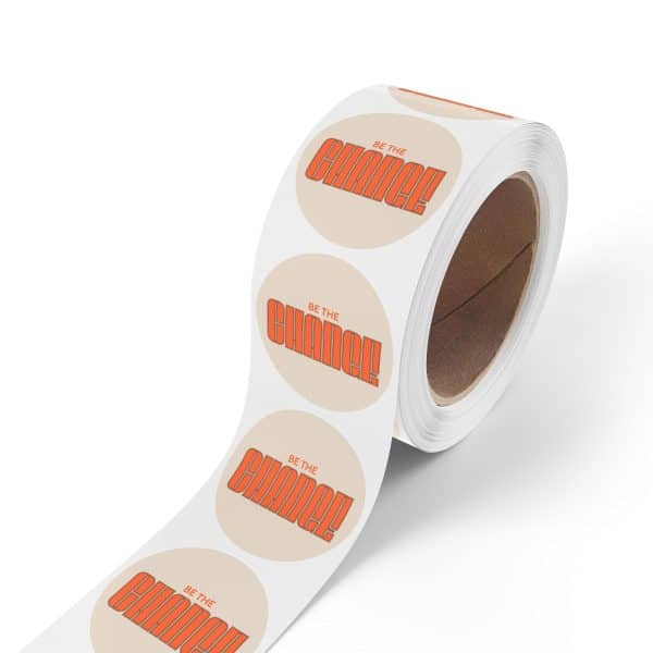 Be The Change Round Sticker Label Rolls - Image 22