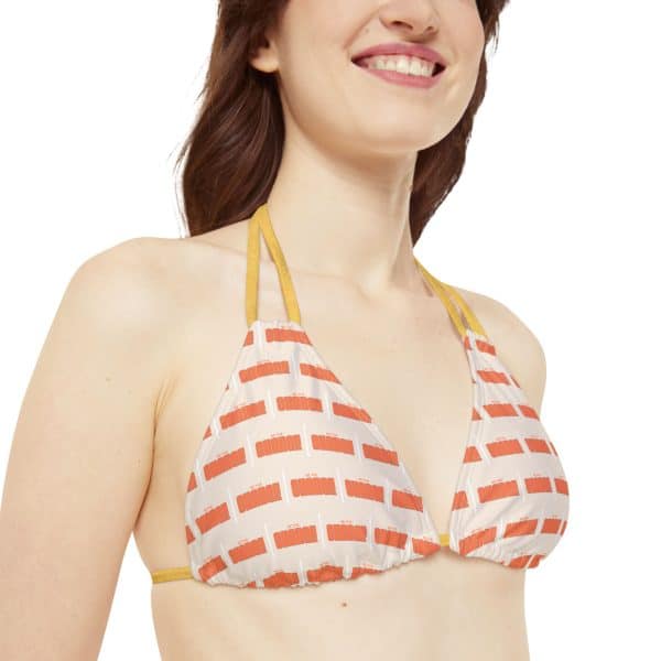 Be the Change Strappy Triangle Bikini Top (AOP) - Image 4